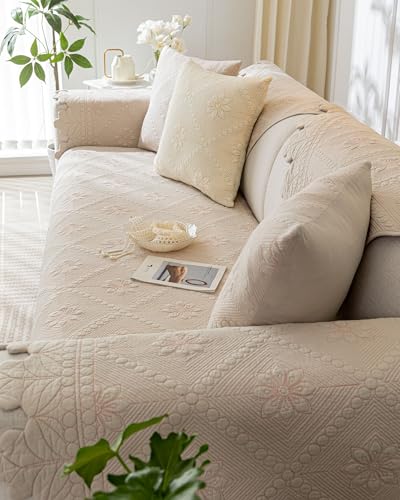 Quilted Cotton Dog Couch Cover, Non-Slip Sofa Slipcover Furniture Protector