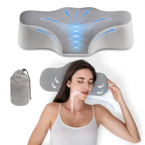 Travel Size Cervical Neck Pillow - Ergonomic Memory Foam for Pain Relief