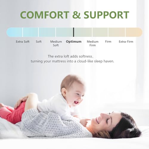 King Size Bamboo Viscose Mattress Topper for Back Pain Relief