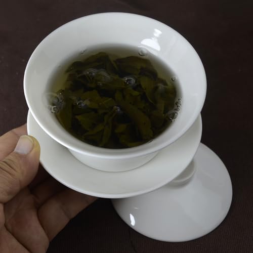 Liang Baobao 200ml White Porcelain Gaiwan Tea Cup for Gongfu Tea, Chinese Teaware