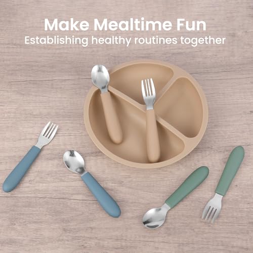 Toddler Utensils 6-Piece Stainless Steel Fork and Spoon Set