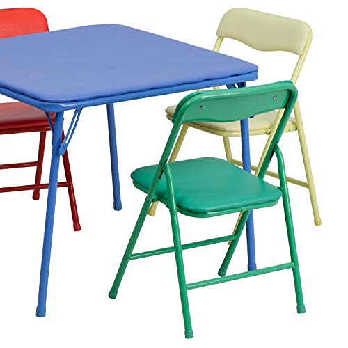 Kids 5-Piece Folding Activity Table and Chair Set for Playroom & Daycare