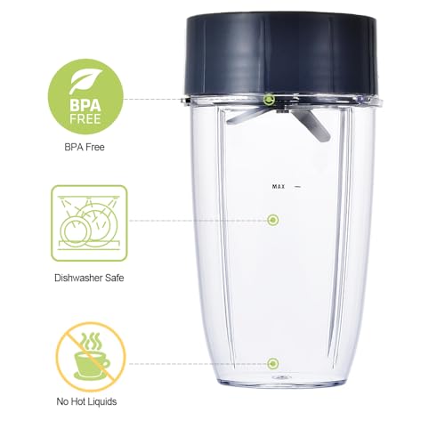 24oz Blender Cup and Extraction Blade Set for 600W/900W Blender Systems