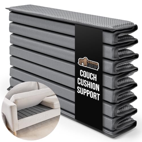 GORILLA GRIP Heavy Duty Couch Cushion Support Board to Fix Sagging Sofas, 23 x 19 Armchair, Thick Plywood Boards Add Strong Seat Supports, Stays in Place, Replacement Stuffing Under Couches, Gray