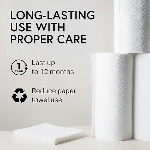 Reusable Cellulose Dishcloths 10-Pack, Absorbent Kitchen Cleaning Cloths