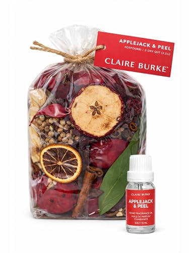 Scented Apple & Cinnamon Dried Flower Potpourri - 2 Quart Decorative Filler