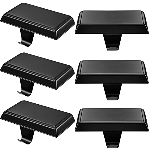 Zhengmy 6 Pcs Black Christmas Stocking Hangers for Mantel – 4.72 x 2.56 in