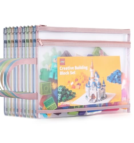 10-Pack A4 Mesh Zipper Pouch Bags with Handle for Toy and Office Storage