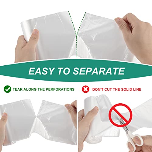4 Gallon Small Garbage Bags Unscented Clear Trash Can Liners - 105 Count