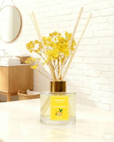 Lemon Verbena Reed Diffuser Set - 100ml Fragrance Oil with 6 Reed Sticks