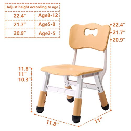 Adjustable Kids Activity Chairs for Ages 2-6, Durable Ergonomic Set (2-Pack)