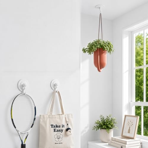 360° Swivel Adhesive Hooks - 4-Pack Heavy Duty Wall & Ceiling Decor Hangers