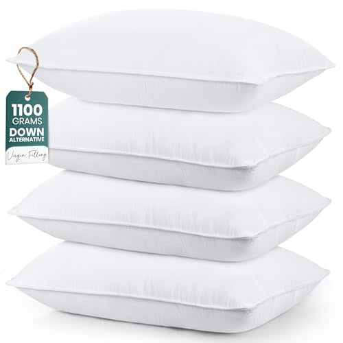 Utopia Bedding Queen Bed Pillows Set of 4 - Soft Cooling Hotel Pillows
