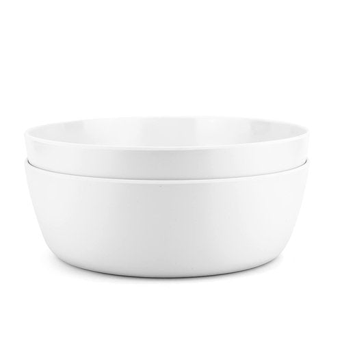 KOXIN-KARLU 11-inch Melamine Mixing and Serving Bowls, set of 2 White