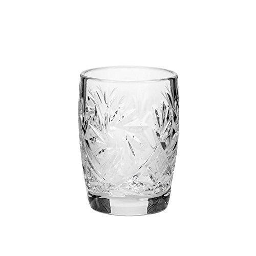 Neman SET of 6 Russian CUT Crystal Shot Sherry Glasses on a Long Stem 1.7oz (50 ml)