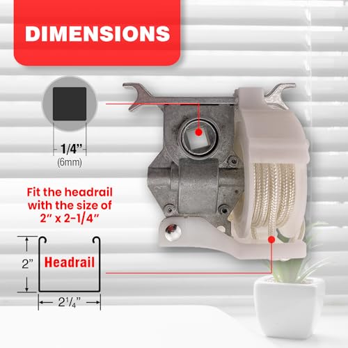 High Profile Cord Tilt Control for 2-Inch Horizontal Blinds, Square Rod