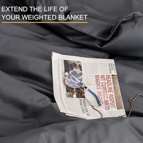 Breathable Weighted Blanket Duvet Cover, 60x80 Inch Removable Cover