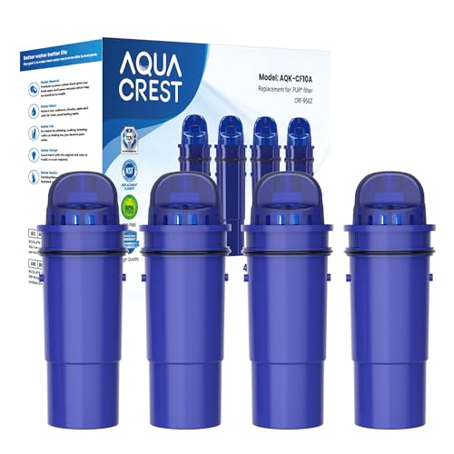 Water Filter Pitcher Replacement Cartridges, NSF Certified - 4 Pack