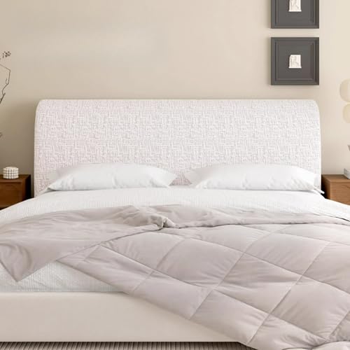 Stretch Fabric Headboard Cover for Full, Queen, King Beds - Dustproof Protector