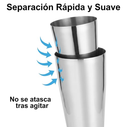 Barfly Stainless Steel Cocktail Shaker Set (18 oz & 28 oz) - Professional Barware
