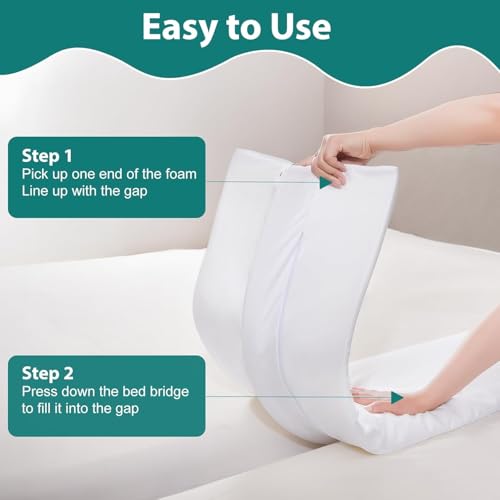 Split King Bed Bridge Mattress Gap Filler - 80" x 12" Extra Wide Converter
