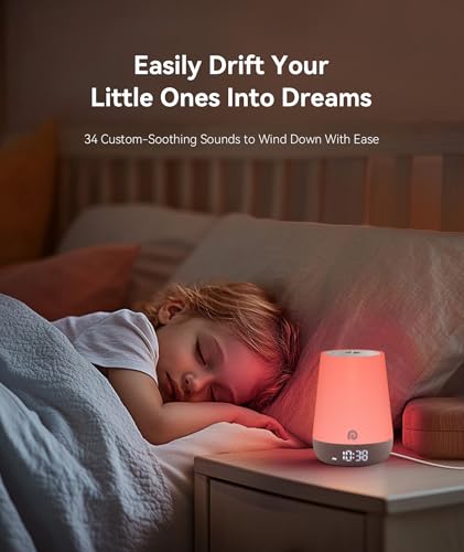 Baby White Noise Sound Machine with Night Light, Sleep Trainer & App Control