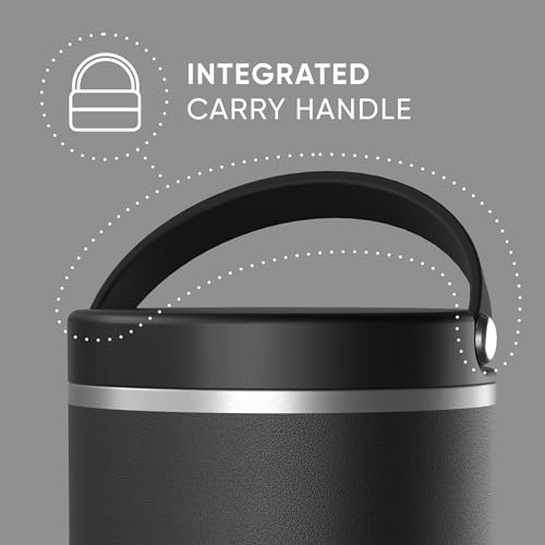 Hydrapeak 25oz Insulated Food Jar - Stainless Steel Soup Thermos Black