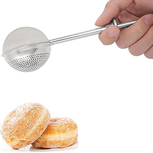 Stainless Steel Flour Duster Wand for Baking - Spring-Press Handle
