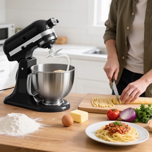 FOKIEE White & Silver 3-Piece KitchenAid 5QT Tilt-Head Mixer Attachments Set