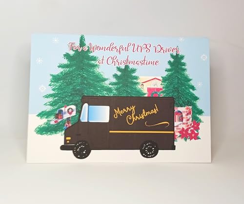 Thank You Christmas Card for Delivery Driver - Holiday Appreciation Card with Envelope