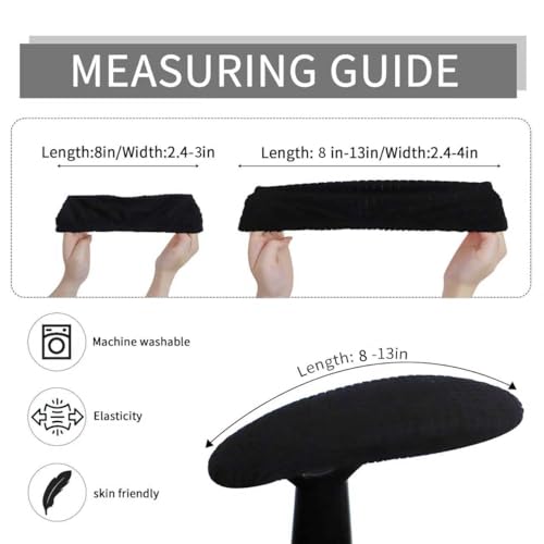 Stretch Jacquard Office Chair Armrest Covers - Water Resistant, 2 Pack