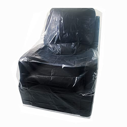 Heavy Duty Polyethylene Chair Covers - Clear, 2 Pack, 76x46"