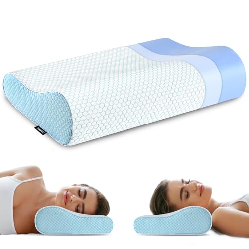 Ergonomic Memory Foam Neck Pillow for Side & Back Sleepers