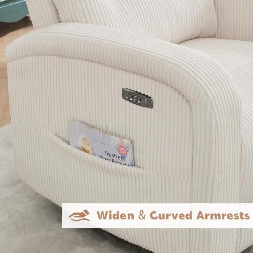Power Swivel Rocker Recliner Nursery Glider with USB Charging Port