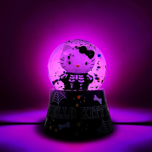 Halloween Skeleton Mini Light-Up Snow Globe, 3-Inch Decorative Figurine