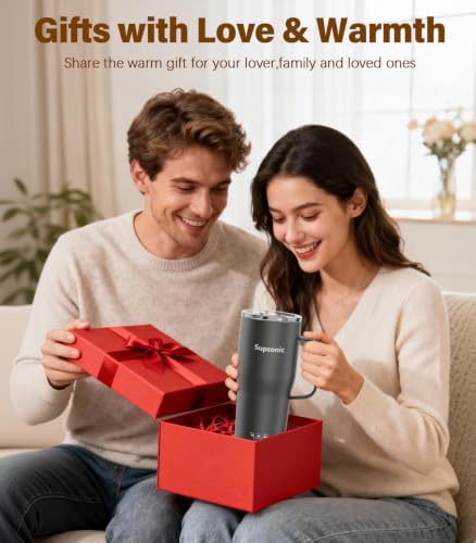 Supsonic 20oz Electric Heated Coffee Mug Space Gray with Temperature Control