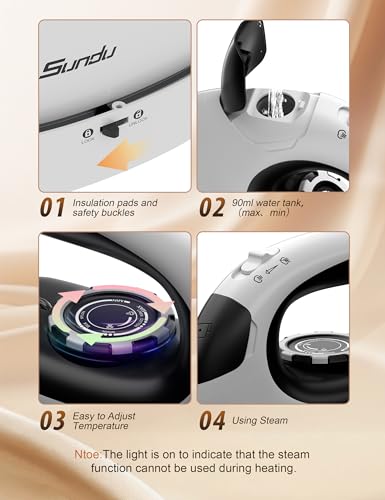 Portable Mini Steam Iron with Rotary Temp Control for Travel and Sewing