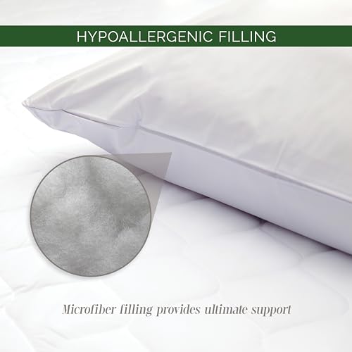 Long Body Pillow Insert - Soft Poly-Cotton Shell, 20 x 72