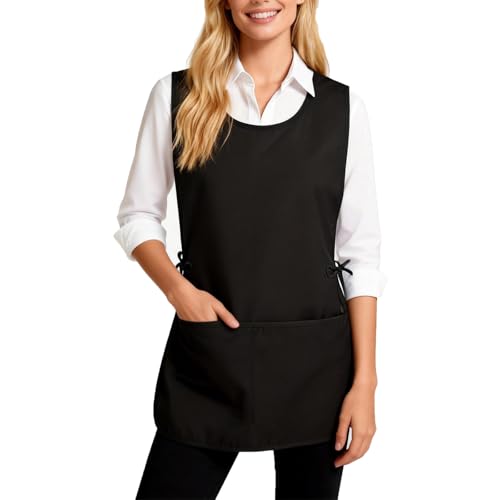 Unisex Cobbler Smock Apron with Side Ties and Two Deep Pockets