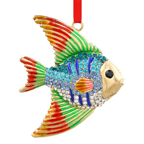 SICOHOME Tropical Fish Christmas Tree Ornament - Coastal Ocean Beach Holiday Decoration, Variation A