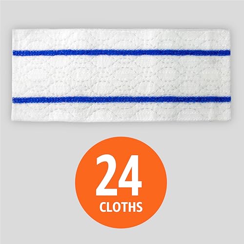 Amazon Basics Wet Mopping Cloth Refills, Multi-Surface Floor Cleaner, 24 Count