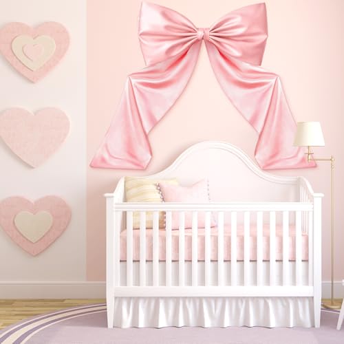 Large Pink Satin Bow Wall Decor (24" x 36") - Coquette Party Backdrop