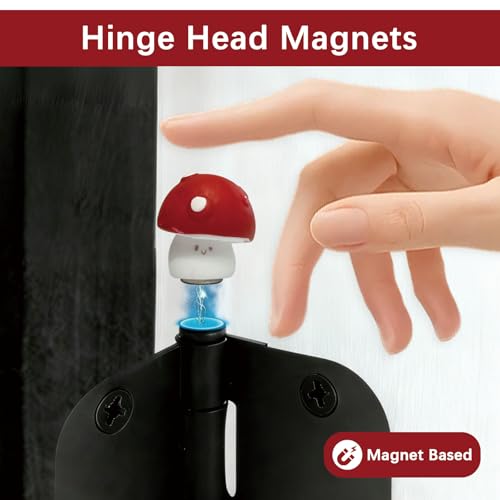 10-Piece Magnetic Mushroom Hinge Covers for Door and Cabinet Decor