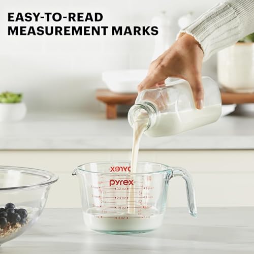 Glass Measuring Cup Set (2-Piece) - 1 & 2 Cup Heat-Resistant Tempered Glass