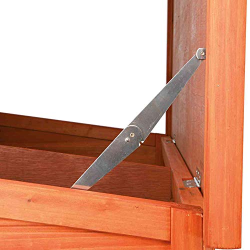 TRIXIE Natura Small Animal Rabbit Hutch with Run - Elevated Outdoor House for Bunny or Guinea Pig