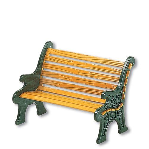 Miniature Wrought Iron Park Bench for Holiday Village Displays