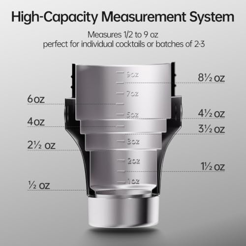 Magcheer Silver 30oz Vacuum Insulated Cocktail Shaker Set with Jigger & Strainer