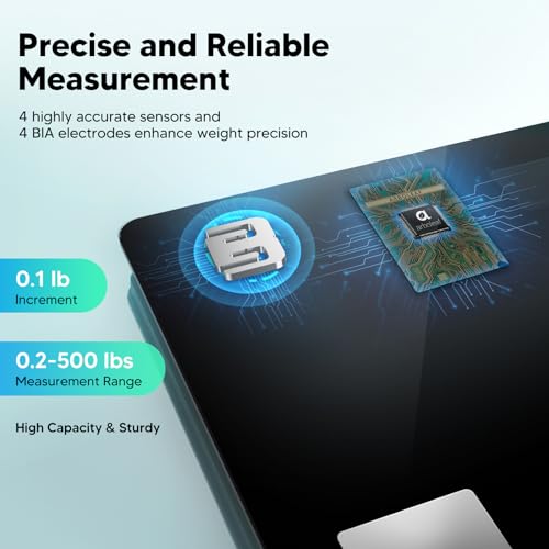 Smart Body Fat Scale - Digital Bathroom Weight Scale with 14 Composition Metrics
