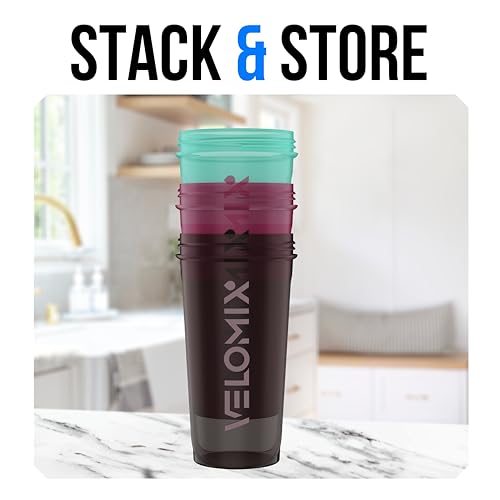 3 Pack 14oz Protein Shaker Bottle with Wire Whisk Leak Proof Cups