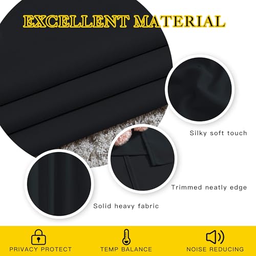 NICETOWN Blackout Curtains 84 Inches Long - Thermal Insulated Drapes (Set of 2)